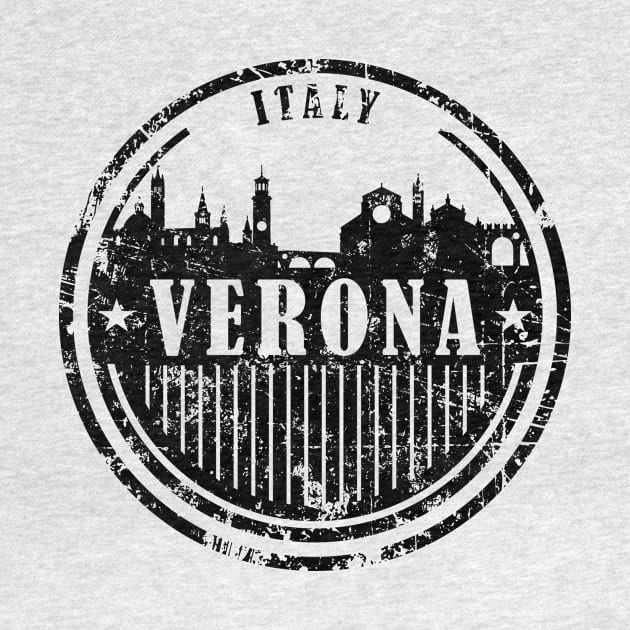 Verona, Italy Vintage Skyline by danydesign